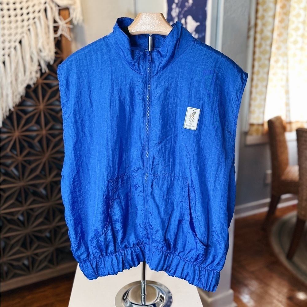 Hanes Her Way 1996 Atlanta Blue Windbreaker Vest